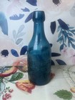 Rare Cobalt Blue Glass Napa Soda Bottle Haas Bros Antique Natural Mineral Water