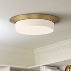 Possini Euro Design Melber Modern Ceiling Light Flush Mount Fixture 14  Wide