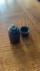Vintage Antique Turned Wood Traveling Inkwell With Screw Off Lid - 19th Century