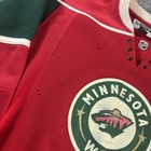 Minnesota Wild Jersey Mens Medium Red Nhl Hockey Lace Up Reebok Rbk Blank Back