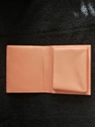 Chanel Beaut   Vip Gift Peach Faux Leather Cosmetic Bag Quilted Makeup Pouch 7x6