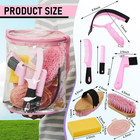 9 Pieces Horse Grooming Kit Tack Room Supplies Set With Organizer Tote Bag  Oval