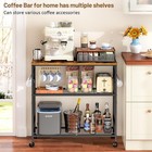 New 3 Tier Rolling Kitchen Microwave Cart 33 Inch Adjustable Shelf Lockable Whee