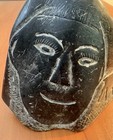 Vintage Hand Carved Stone Face Sculpture Folk Art Primitive Bust