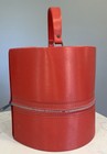 Vintage Midcentury Sealatron Zip Hat Wig Box W Handle Red Antique Travel Case
