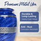 Marble Urns For Human Ashes Adult Man   Woman - Urn Large  Blue 