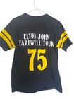 Elton John Farewell Tour 75 Dodger Stadium T-shirt Black Gold Sz Medium New