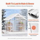 Polycarbonate Greenhouse Walk-in 6x4 Ft Heavy Duty Green House Outdoor Garden