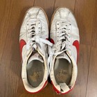 Nike Bruin Leather White X Red Us7 1981 Vintage Used Sneakers