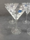 Mikasa Etched Crystal Martini Cocktail Glasses  set Of 4  - New No Box
