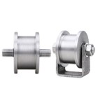 Bearing Steel Pulley H Groove Shape Roller Wheel Idler Wheel Screw   Bracket