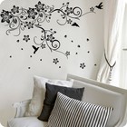 Vinyl Wall Art Sticker Decals For Home Decor Vine Flower Branc With Hummingbirds