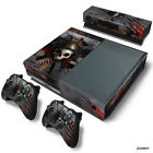 Xbox One Console Skin Decal Sticker Skull Metal Custom   2 Controller Skins Set