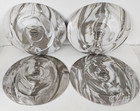 4 Nambe Oval Plate Butterfly Ii Marble Brown Swirl slag Glass Look  Dinner Plate