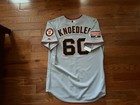 2007 Giants Justin Knoedler Game Used Worn Road Jersey Team Stamp   Coa Size 48