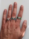New Vintage Demon Eye Owl Ring Unisex Retro Animal Open Adjustable Ring Blue Red