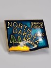 North Dakota Travel Souvenir Pin Major Cities Map Shape Green   Gold Colors