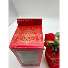 Shiny Brite Santa Claus Mrs Claus Sitting In Flocked Boot Music Box Jingle Bells