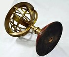 8  Engraved Brass Armillary Nautical Sphere Globe For Tabletop Display