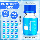 24 Pcs Media Storage Bottles Sodium-calcium  Wide Body  50 Ml