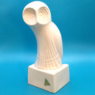 Owl Vtg 1960s Porcelain Royal Dux Bohemia Owl Statuette Czechoslovakia-made Art