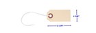 100 Small Manilla Cardstock Price Tags 2 3 4  X 1 3 8  Pre-strung With String