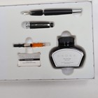 Cross Bailey  Black  Fountain Pen Gift Set - Ink  Med Nib  Converter  New