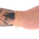 10k Yellow Gold Solid 2mm Diamond Cut Rope Chain Link Bracelet Anklet 7  8  9 
