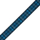 Country Brook Design   1 Inch Navy Plaid Ribbon On Black Nylon Webbing  5 Yards