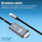 Usb-c To Hdmi Cable 2m - 4k 30hz Braided Thunderbolt 3 To Hdmi Adapter