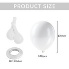 White Balloons 100pcs Pearl Latex Party Balloon For White Theme  Wedding  Eng   