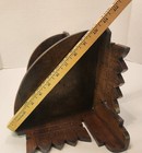 Antique Victorian Eastlake Walnut Corner Shelf 2 Tier Arts   Crafts Carved 20 