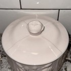 Vtg Jeannette Shell Pink Milk Glass Powder Box Jar Vanity Trinket Lid Rose