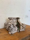 Antique Wooden Column Base Garden Stool   French Colonial Hand-carved