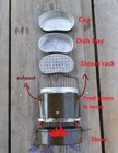 Vietnam Era Original Chinese Army Trench Stove Aluminium Mess Kit Stove Canteen