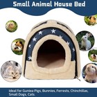 Pet Soft Guinea Pig Bed Rabbit Bed Cozy Guinea Pig Hideout House Bunny Hideou   