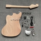 Diy Electric Guitar Kit Jaguar Style Build Your Own Mahogany Body Unfinished Ss