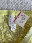 Vtg Victoria   s Secret High Hi Leg Brief Full Lace Sz S Panties Yellow