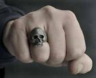 Skull Head Rings Steam Punk Men Biker Ring Gothic Jewelry Halloween Gifts Black