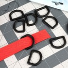 Country Brook Design   1 Inch Black Plastic D-rings  50 Pack