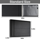Leather 7 Ring Business Checkbook Binder 600 Checks Capacity Portfolio