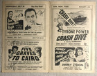 Barbara Stanwyck Tyrone Power 1943 Handout From Bellmore Theater  long Island 