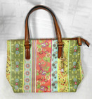 Fossil Coronado Satchel Stripe Floral Leather Handbag Bag Purse Zb7013993 New