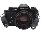 Nikon Em 35mm Camera With 50mm Lens Japan