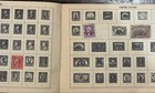Vintage Around The World Stamp Album   200 Loose Us Prexie Stamps Estate Lot