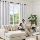Greyish White Blackout Curtains For Bedroom 52 X 84 Inch Long 2 Panels Set Room 