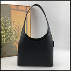 Coach Cu068 Brooklyn Shoulder Bag 28 Natural Grain Leather Black Outlet New