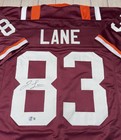 Virginia Tech Hokies Jaylin Lane Signed Maroon Custom Jersey Beckett Coa   