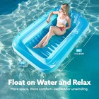 Sloosh Inflatable Tanning Pool Lounger Float  70  X 46  Floats Adult    