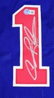 Dennis Rodman Autographed Blue Jersey - Beckett W Hologram  silver
